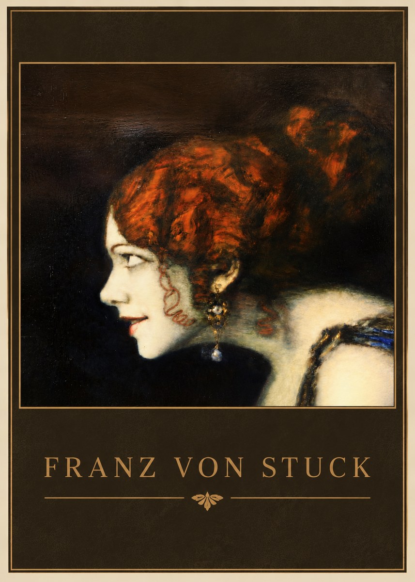 Franz von Stuck Head of a Woman No4 - Juliste