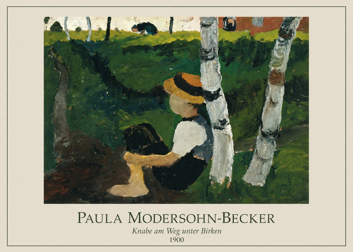 Paula Modersohn-Becker Knabe Am Weg Unter Birken No4 - Juliste