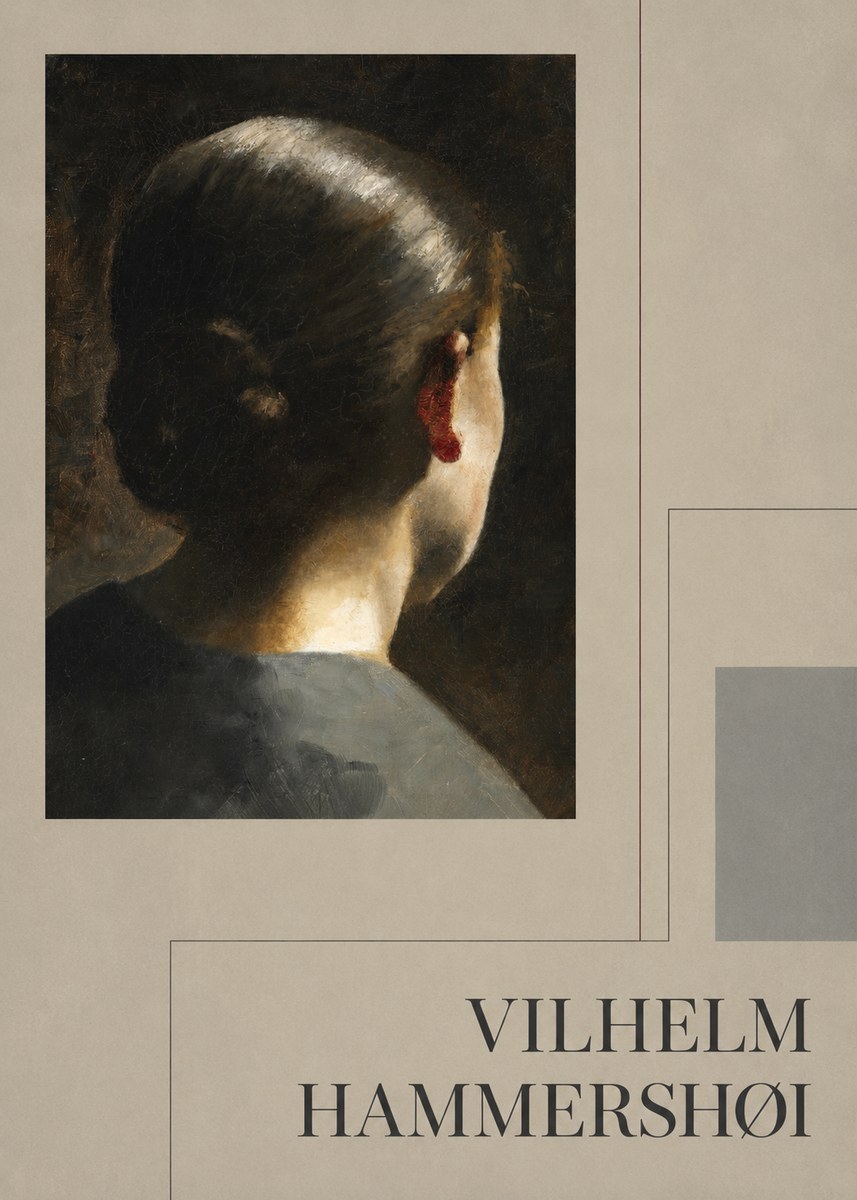 Vilhelm Hammershøi Woman from Behind No4 - Juliste