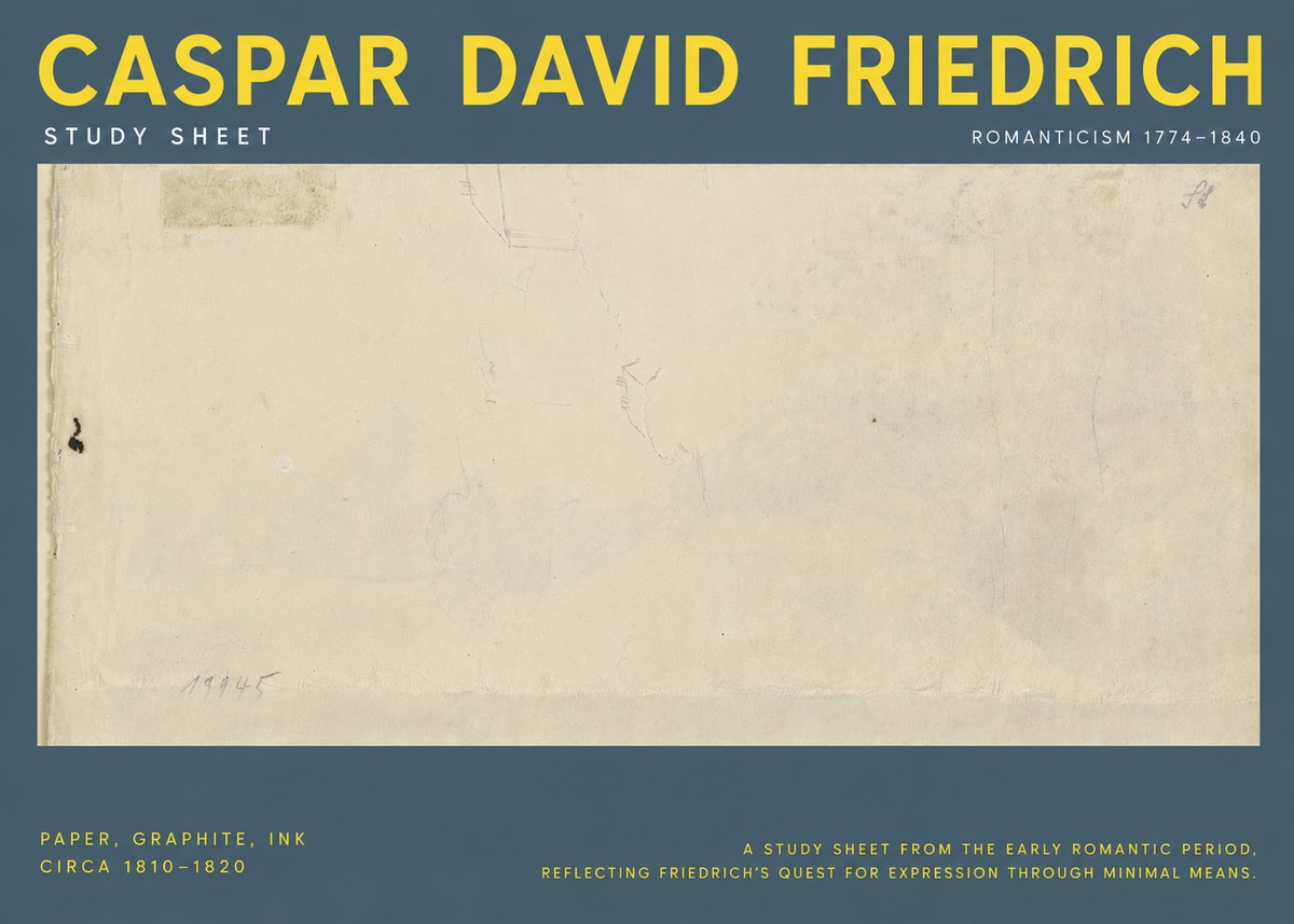 Caspar David Friedrich Study Sheet No5 - Juliste