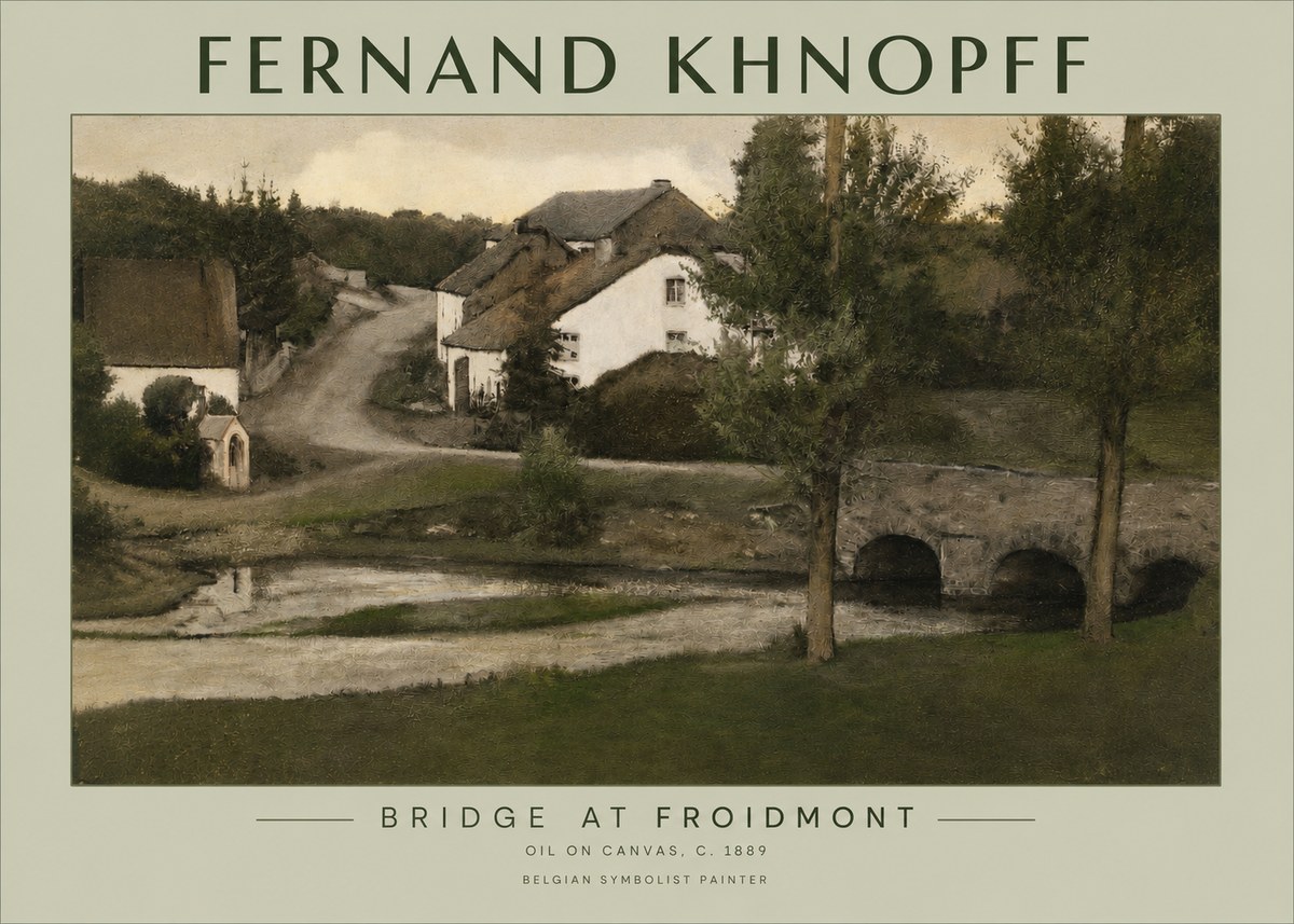 Fernand Khnopff Bridge at Froidmont No3 - Juliste