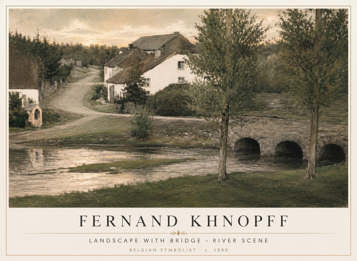 Fernand Khnopff Bridge at Froidmont No4 - Juliste