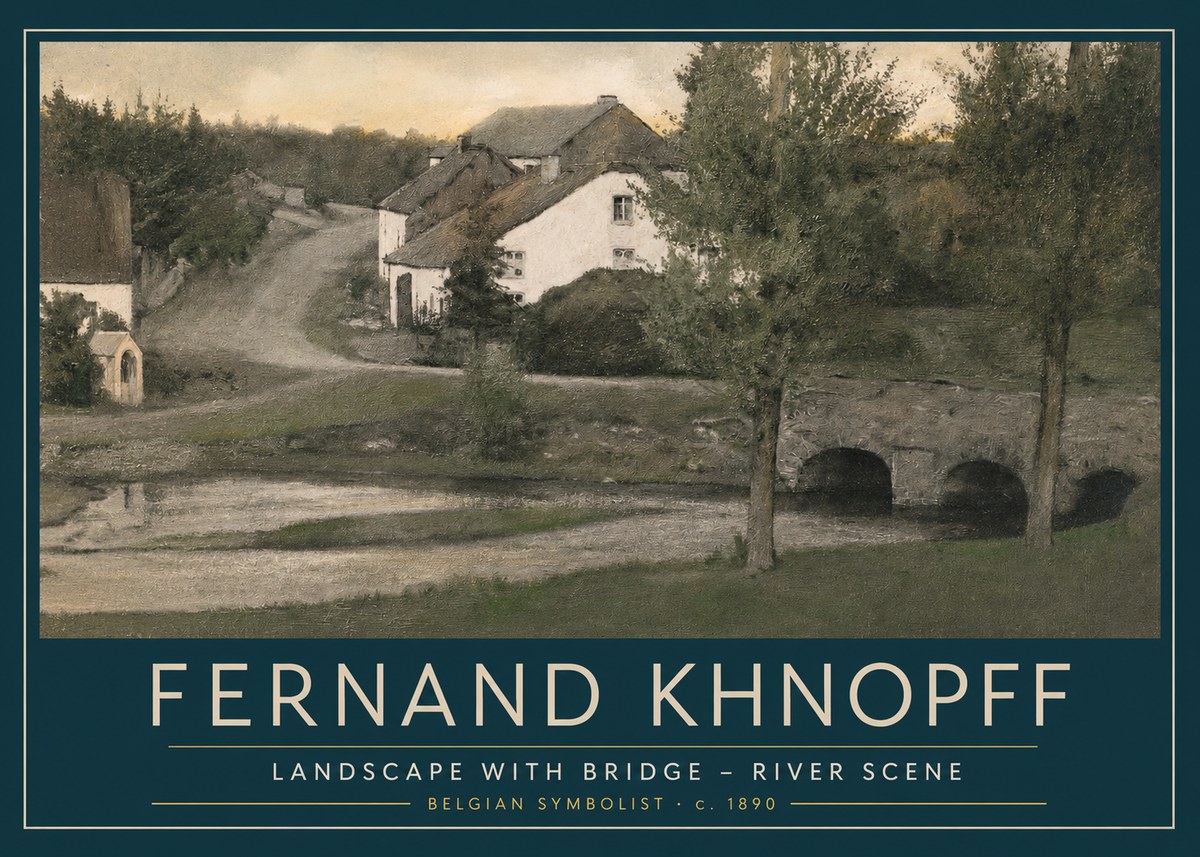 Fernand Khnopff Bridge at Froidmont No5 - Juliste