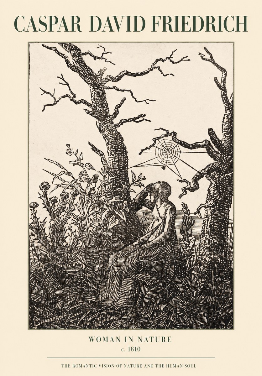 Caspar David Friedrich Woman in Nature No1 - Juliste