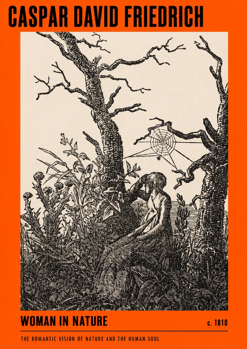 Caspar David Friedrich Woman in Nature No2 - Juliste