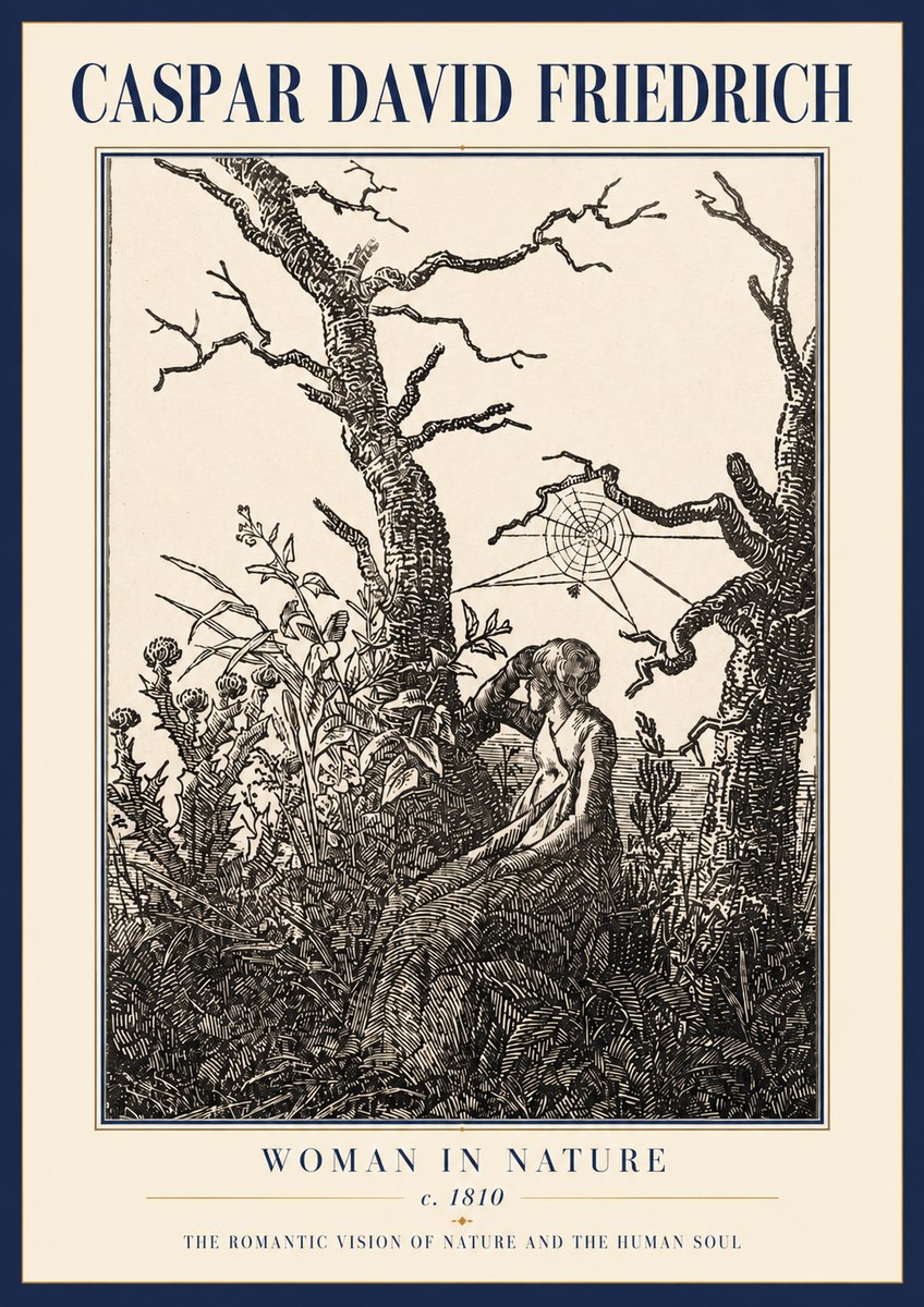 Caspar David Friedrich Woman in Nature No3 - Juliste