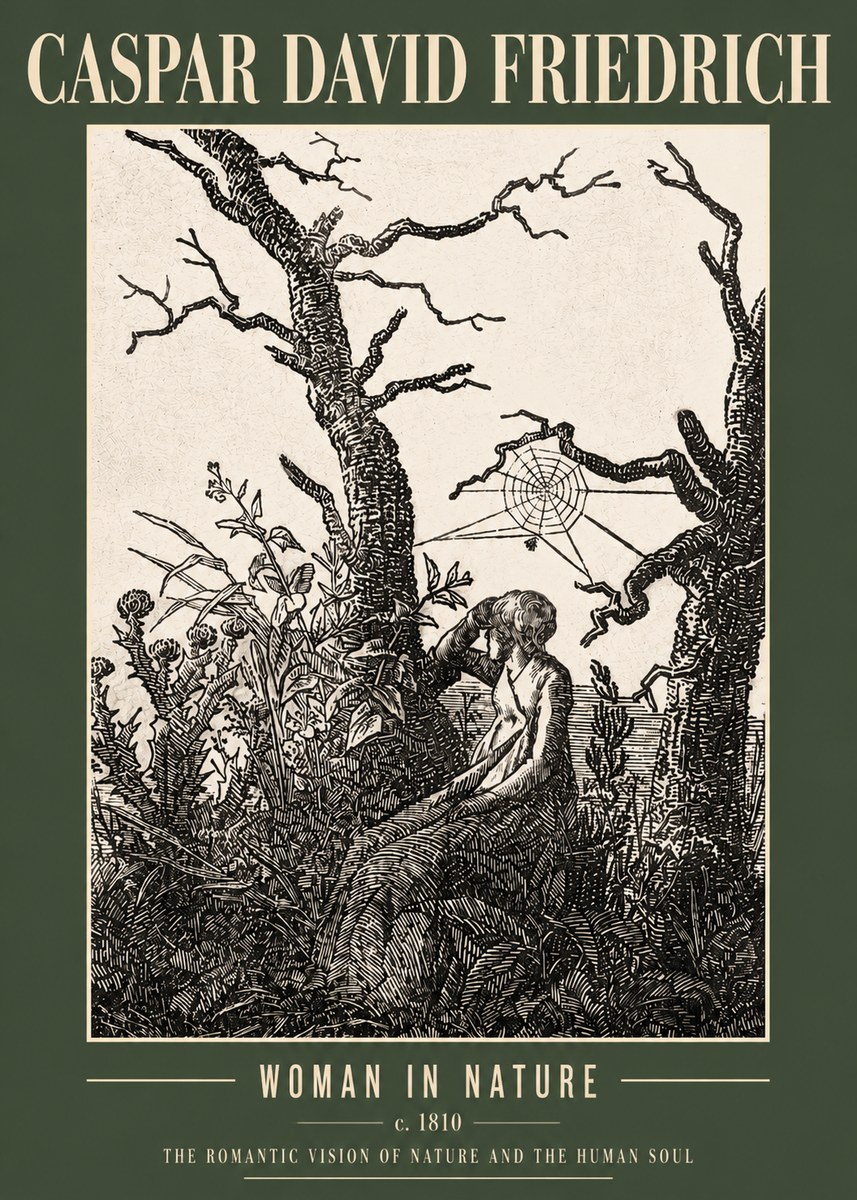 Caspar David Friedrich Woman in Nature No4 - Juliste