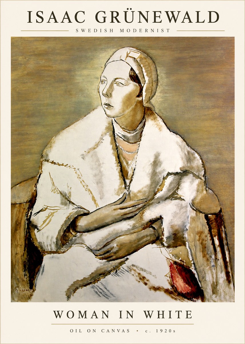 Isaac Grünewald The Woman in White No2 - Juliste
