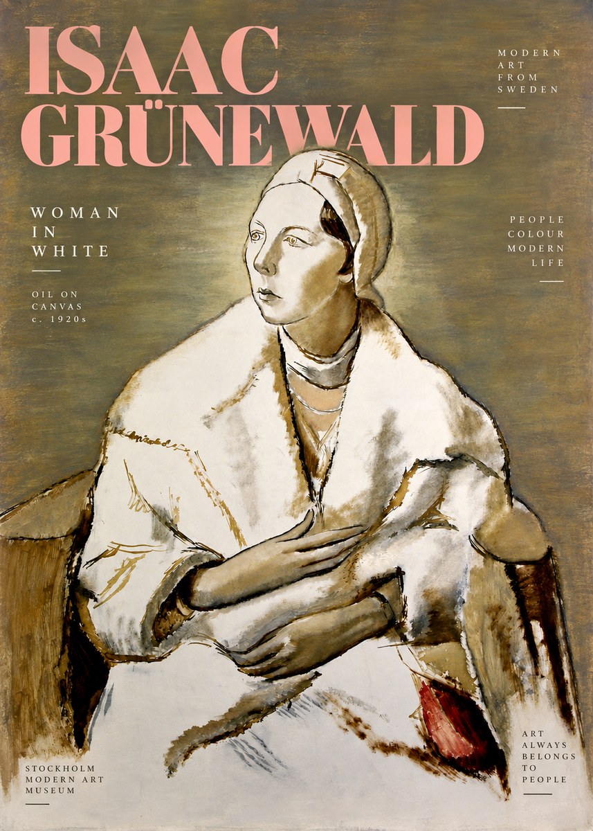 Isaac Grünewald The Woman in White No3 - Juliste