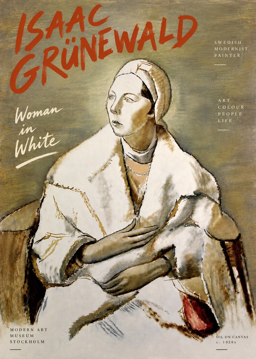Isaac Grünewald The Woman in White No6 - Juliste