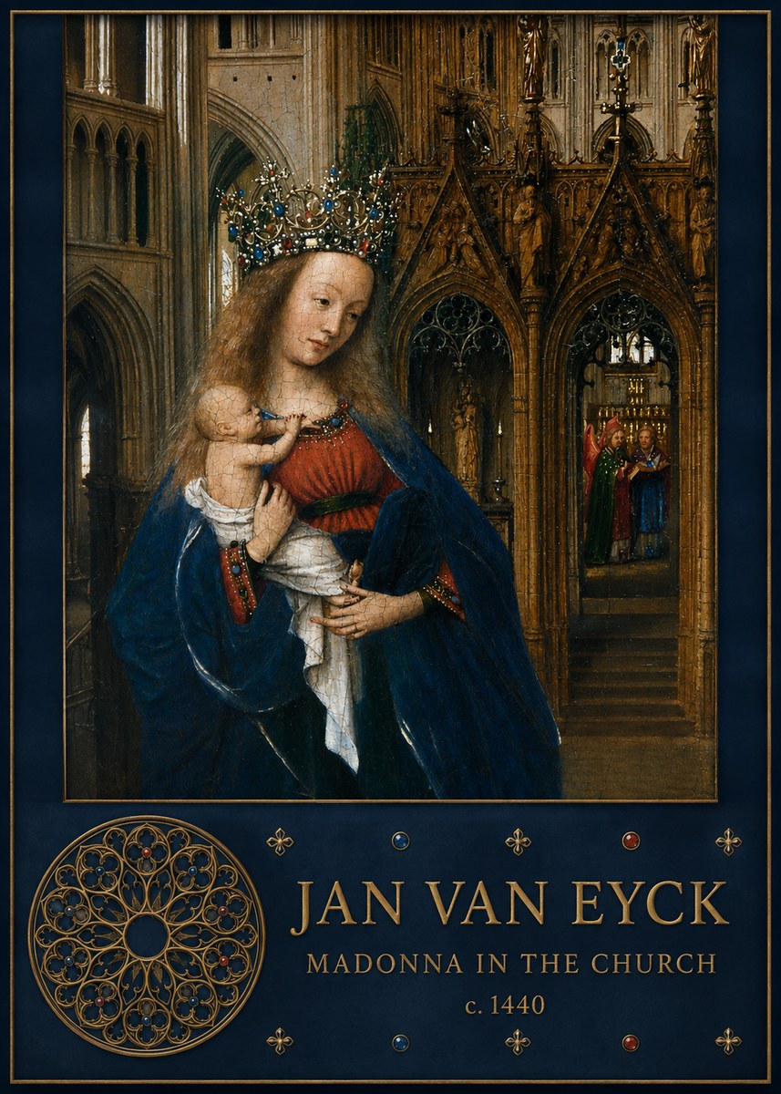 Jan van Eyck Madonna in the Church I No5 - Juliste