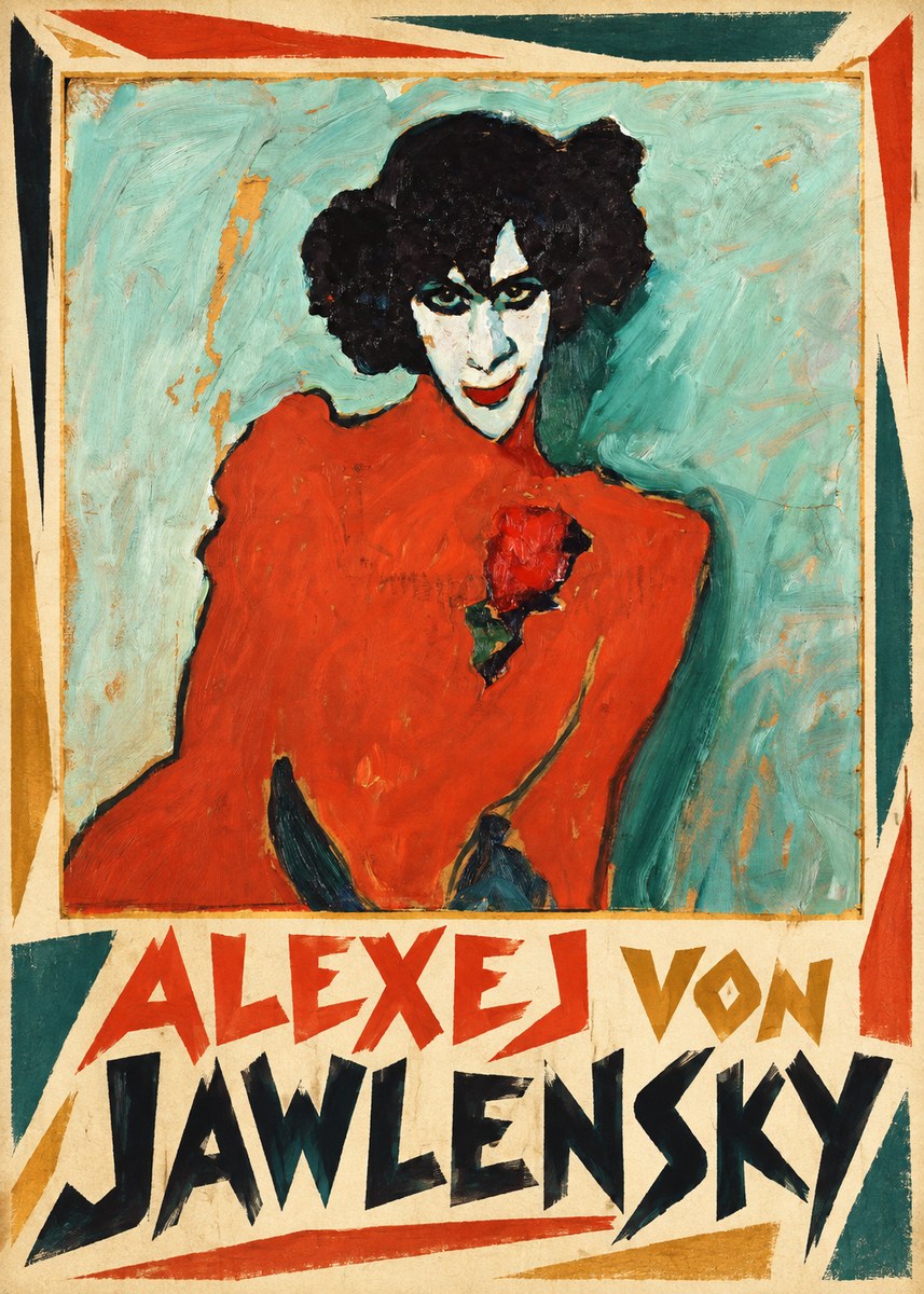Alexej von Jawlensky Woman with Red Rose No1 - Juliste