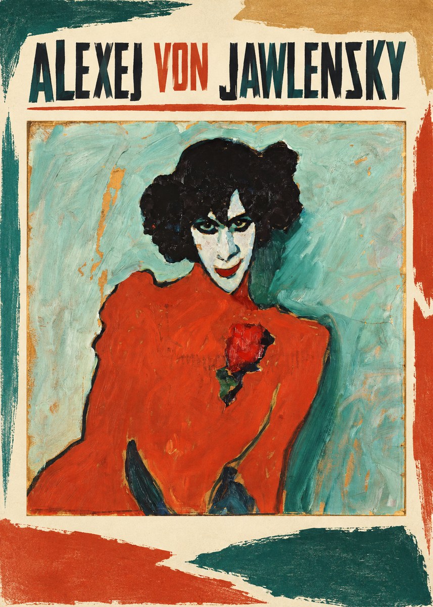 Alexej von Jawlensky Woman with Red Rose No3 - Juliste