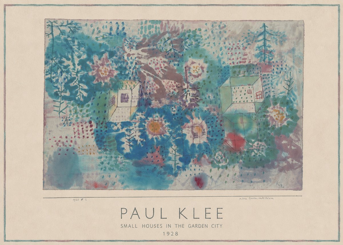 Paul Klee Small Houses in the Garden City No1 - Juliste