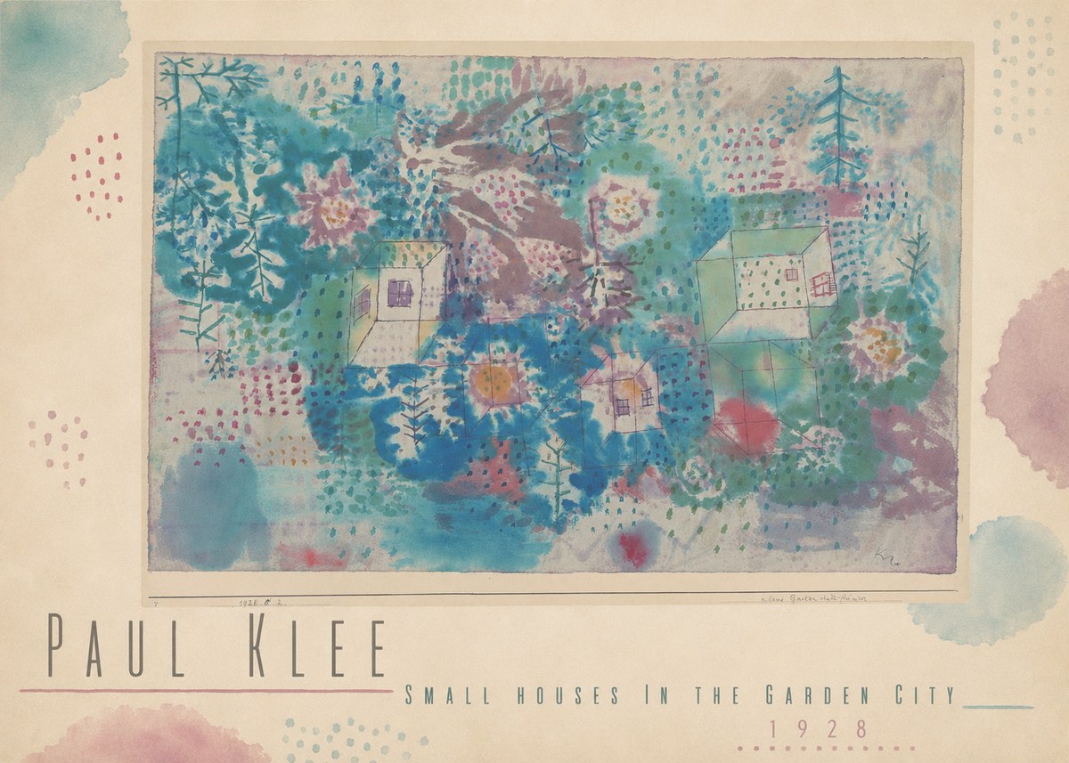 Paul Klee Small Houses in the Garden City No5 - Juliste