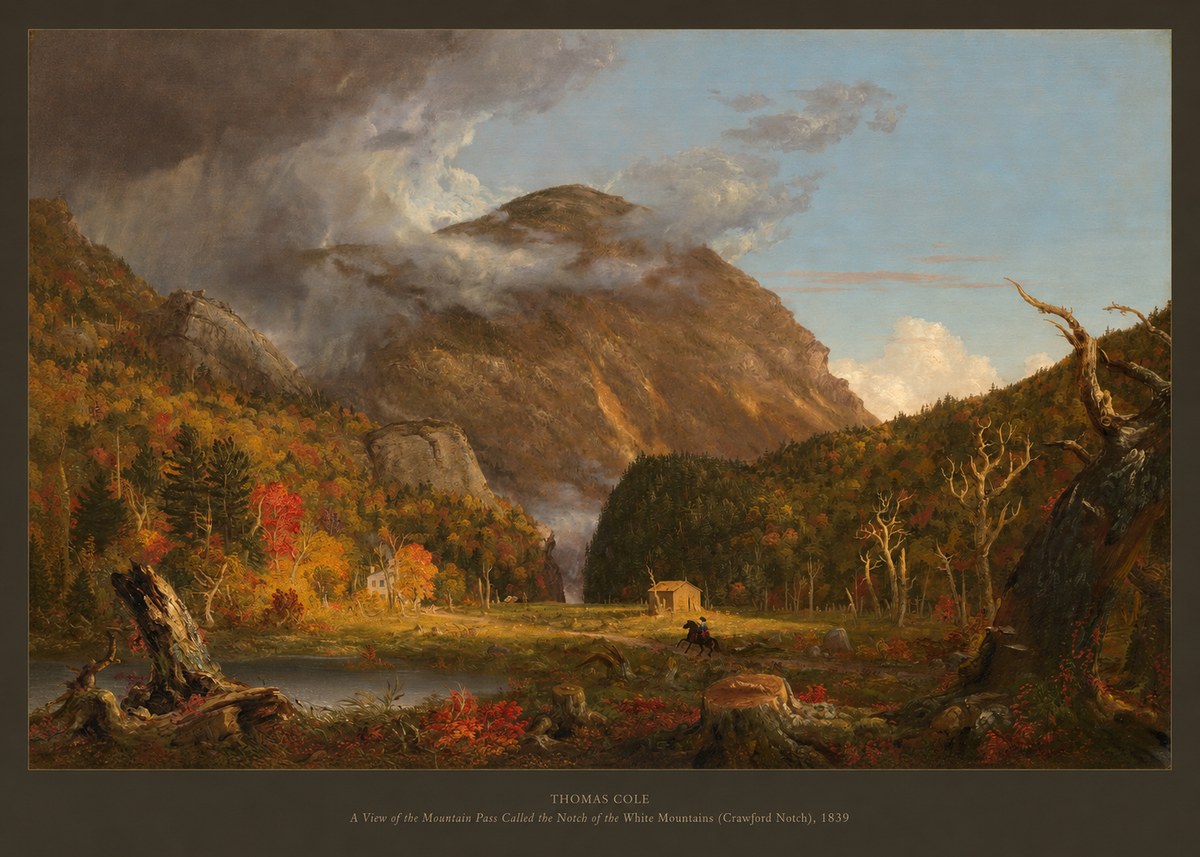 Thomas Cole A View of the Mountain Pass Called the Notch of the White Mountains (Crawford Notch) I No5 - Juliste