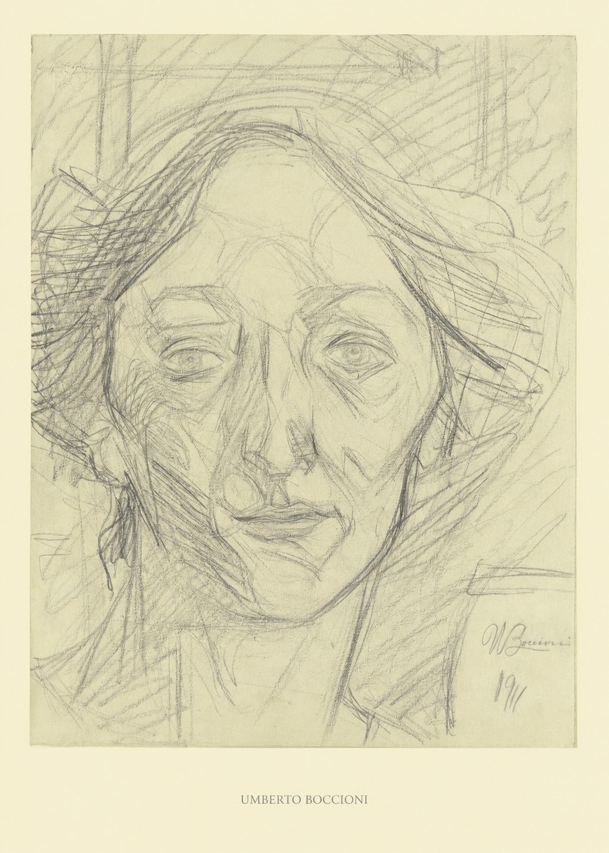 Umberto Boccioni Head of a Woman No5 - Juliste