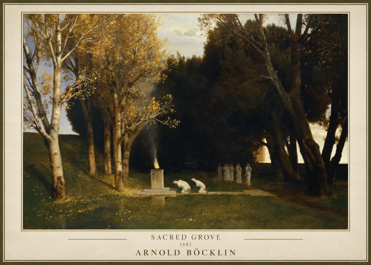 Arnold Böcklin Sacred Grove I No1 - Juliste