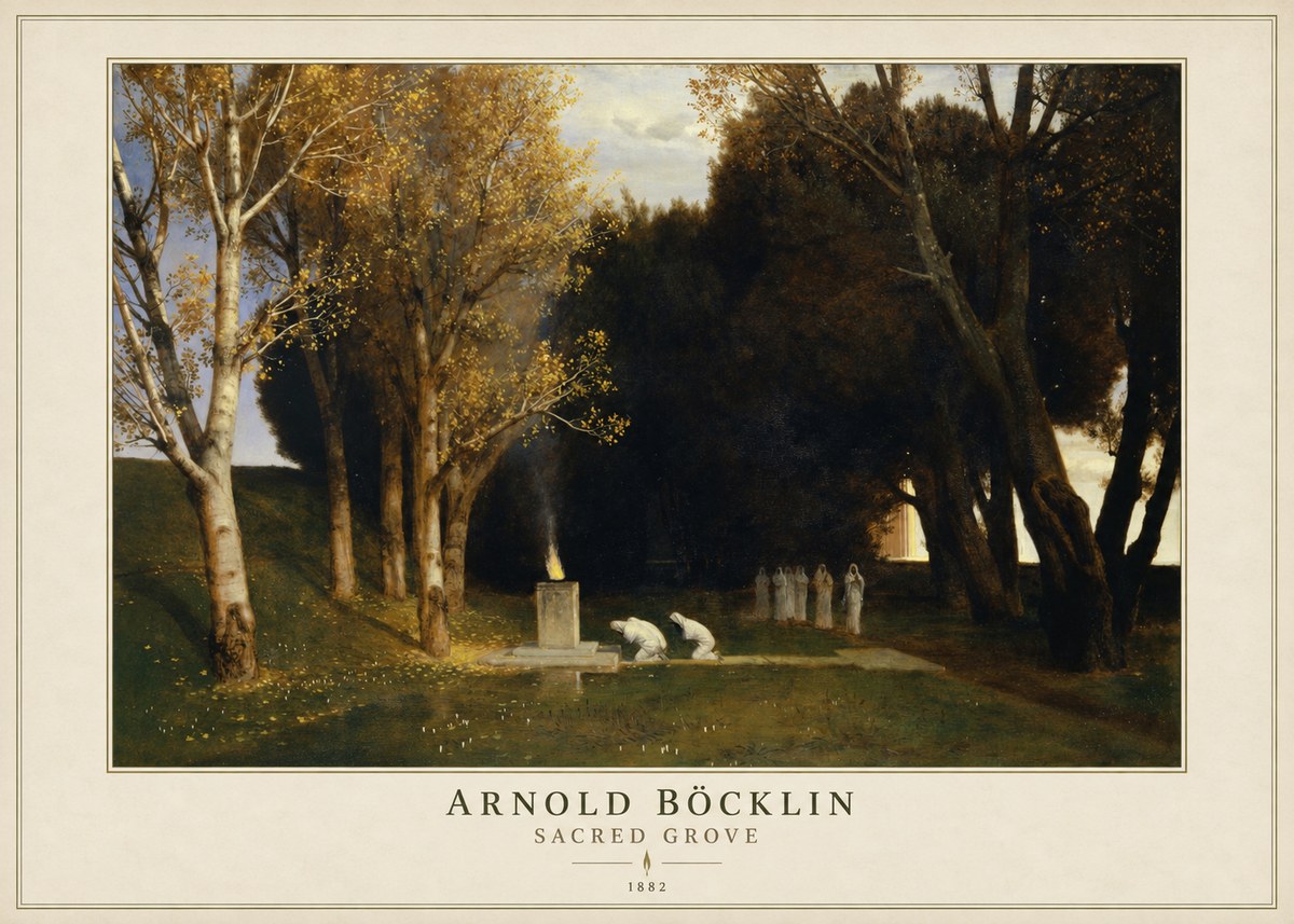 Arnold Böcklin Sacred Grove I No4 - Juliste