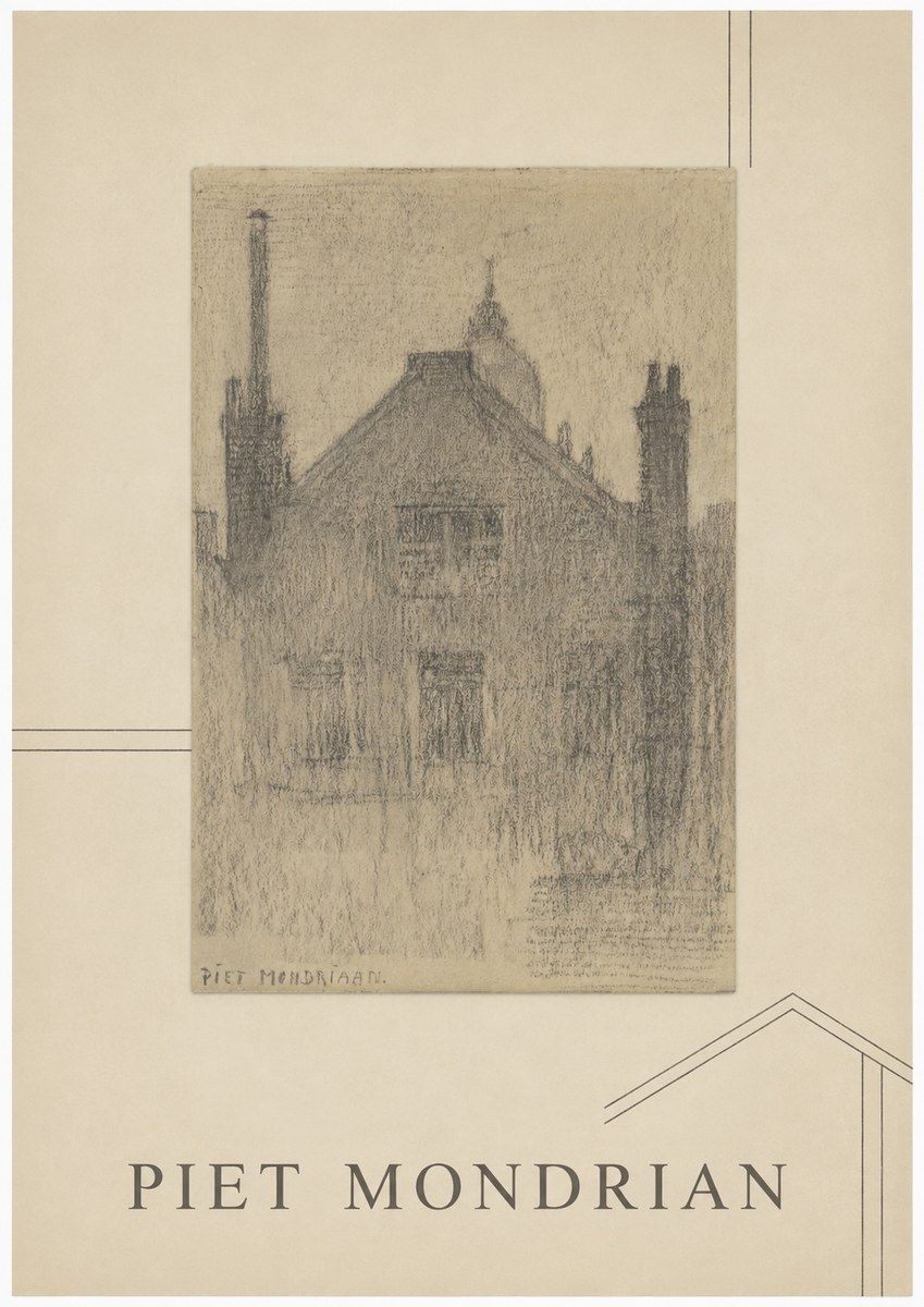 Piet Mondrian House Study No1 - Juliste