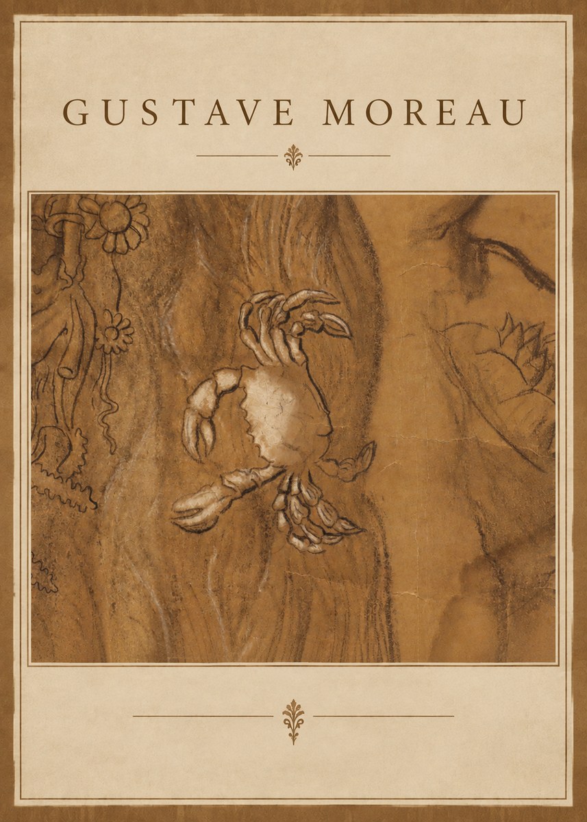Gustave Moreau Crab Study No2 - Juliste