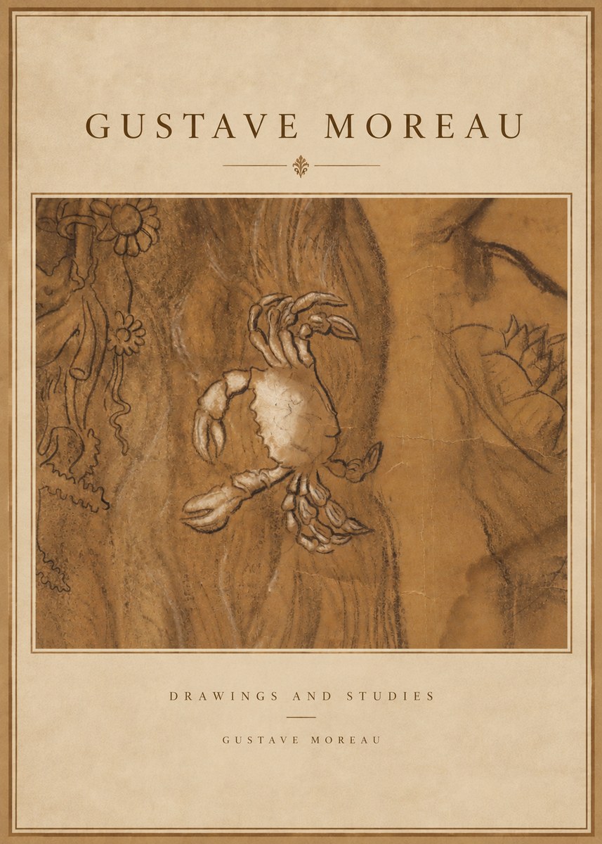 Gustave Moreau Crab Study No3 - Juliste
