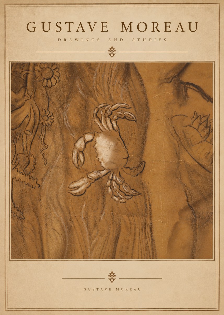 Gustave Moreau Crab Study No6 - Juliste