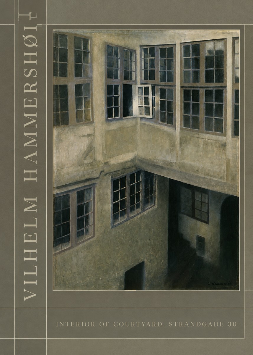 Vilhelm Hammershøi Interior of Courtyard, Strandgade 30 No2 - Juliste