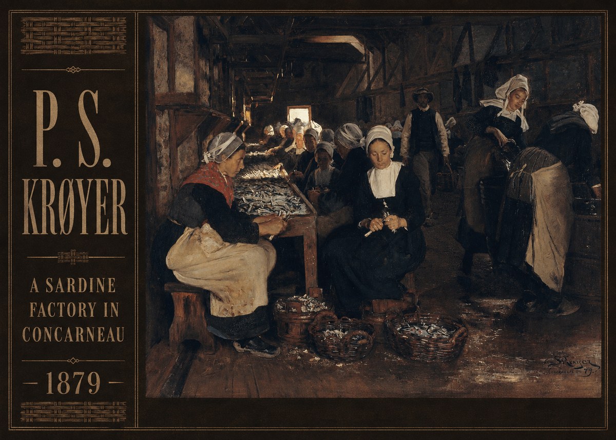 P.S. Krøyer A Sardine Factory in Concarneau No2 - Juliste