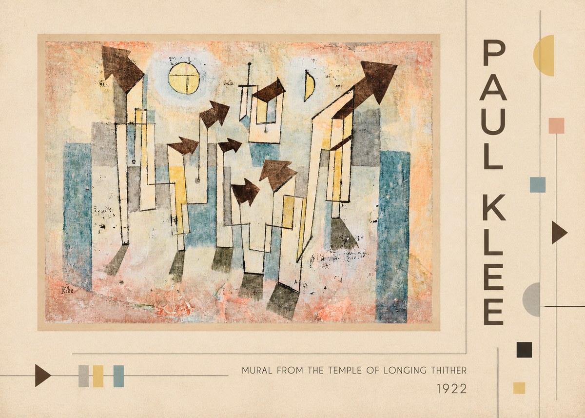 Paul Klee Mural from the Temple of Longing Thither No2 - Juliste