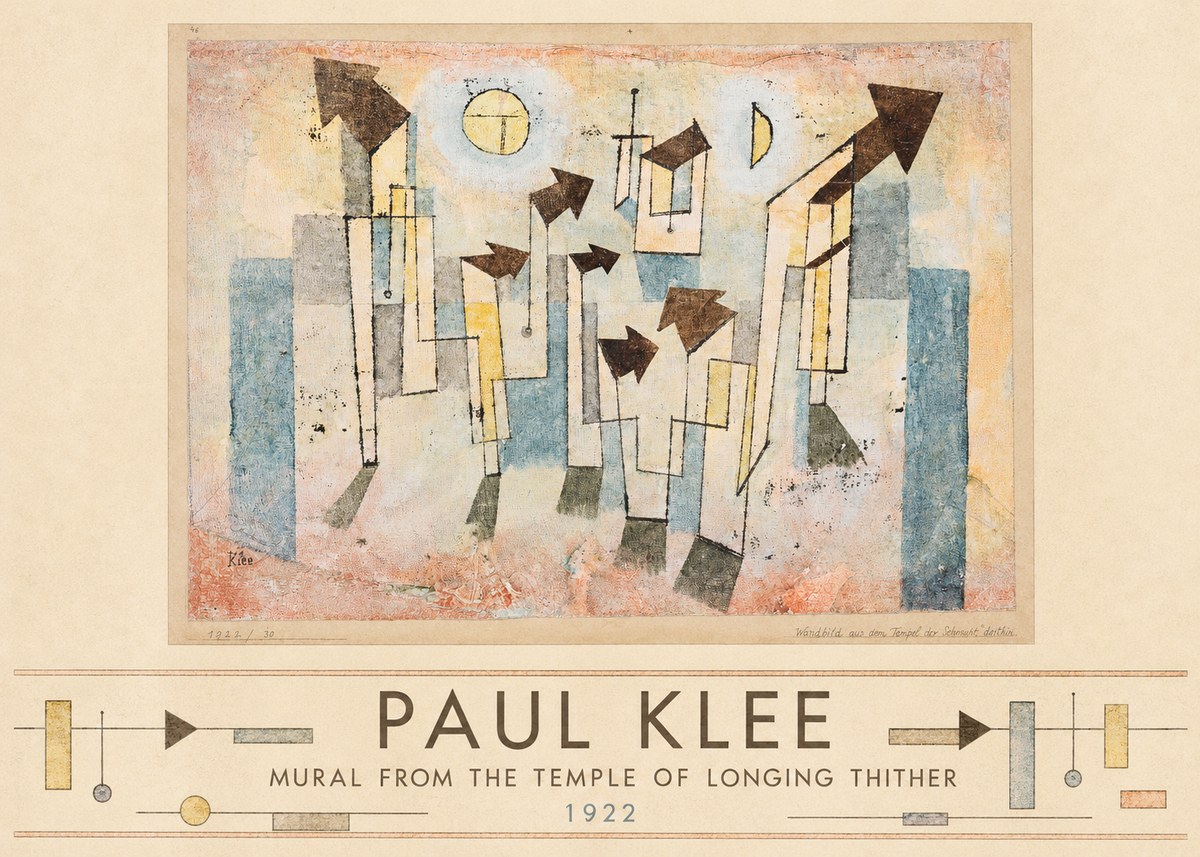 Paul Klee Mural from the Temple of Longing Thither No3 - Juliste