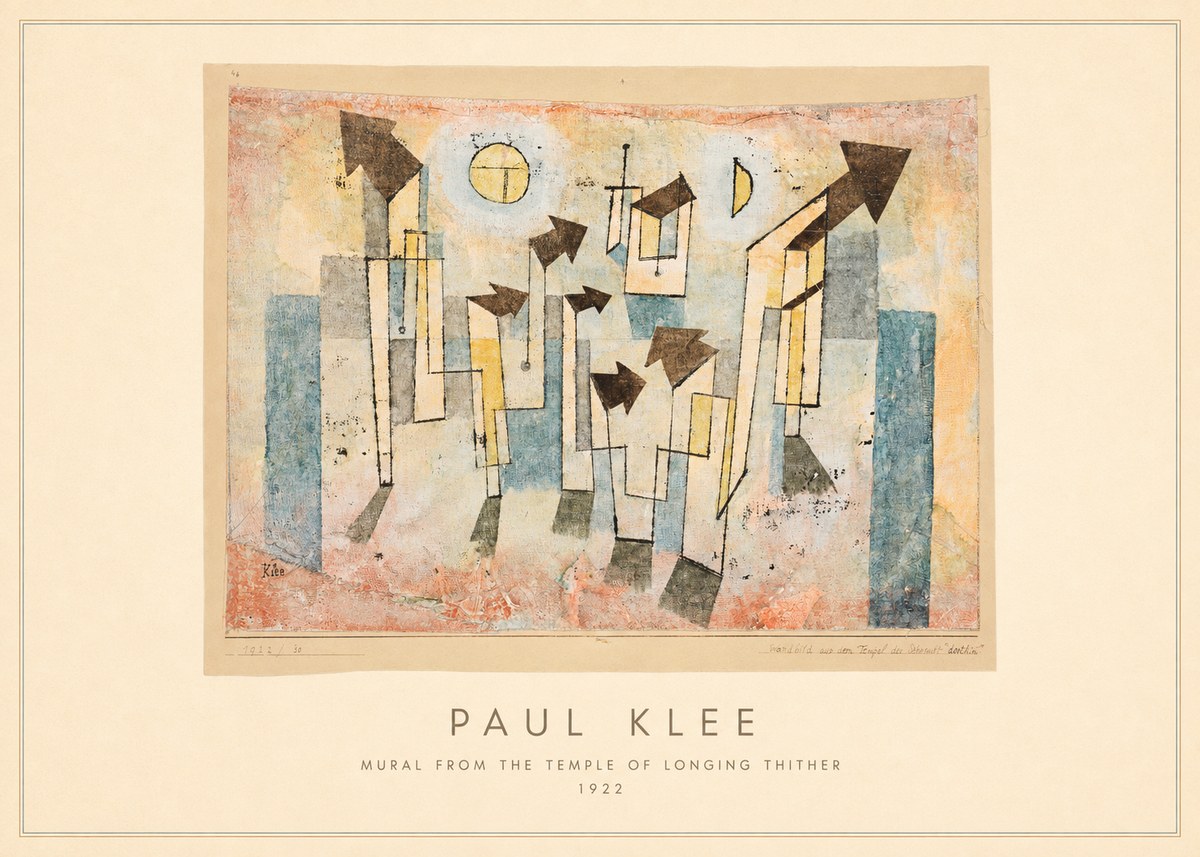 Paul Klee Mural from the Temple of Longing Thither No4 - Juliste