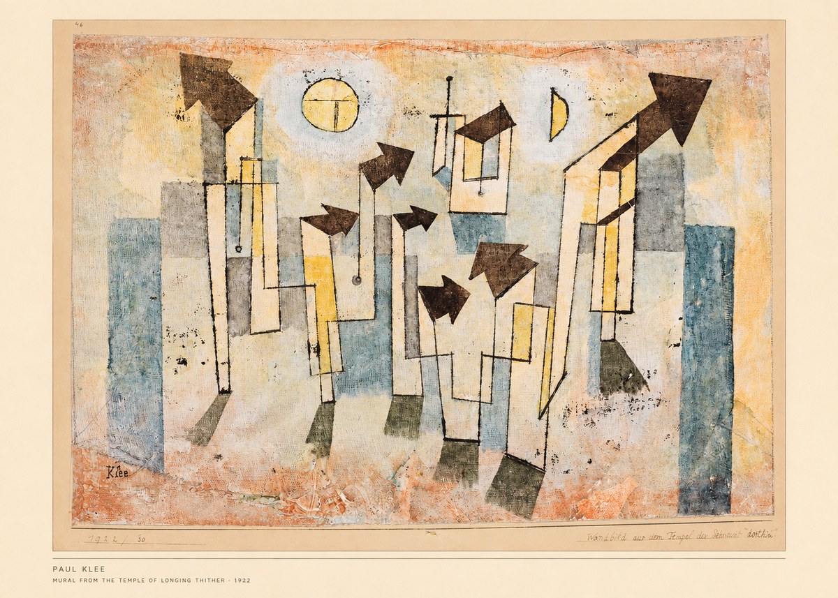 Paul Klee Mural from the Temple of Longing Thither No6 - Juliste