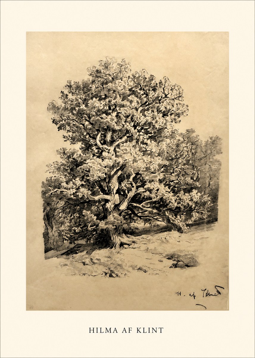 Hilma af Klint Large Tree Landscape No1 - Juliste