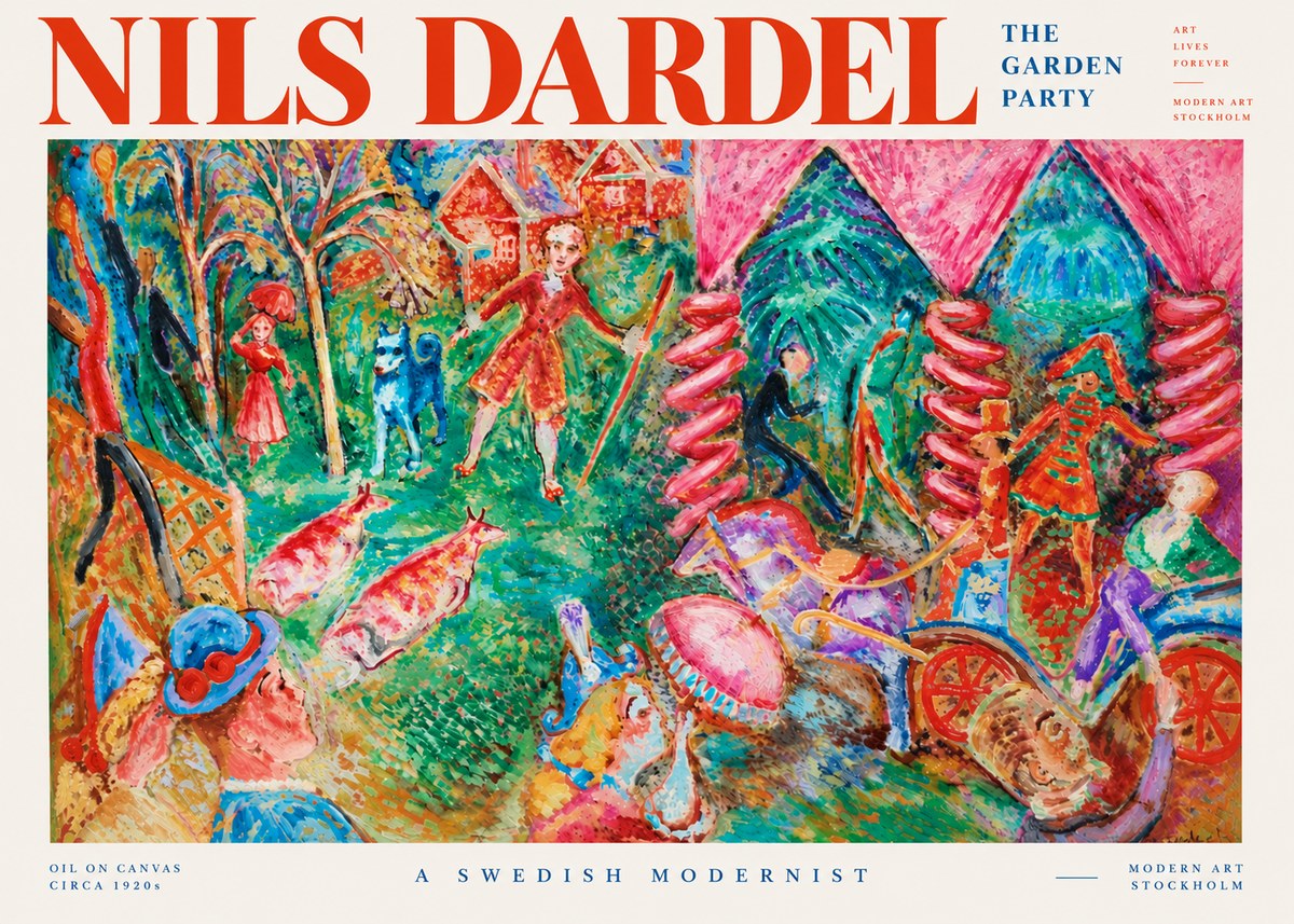 Nils Dardel The Garden Party No5 - Juliste