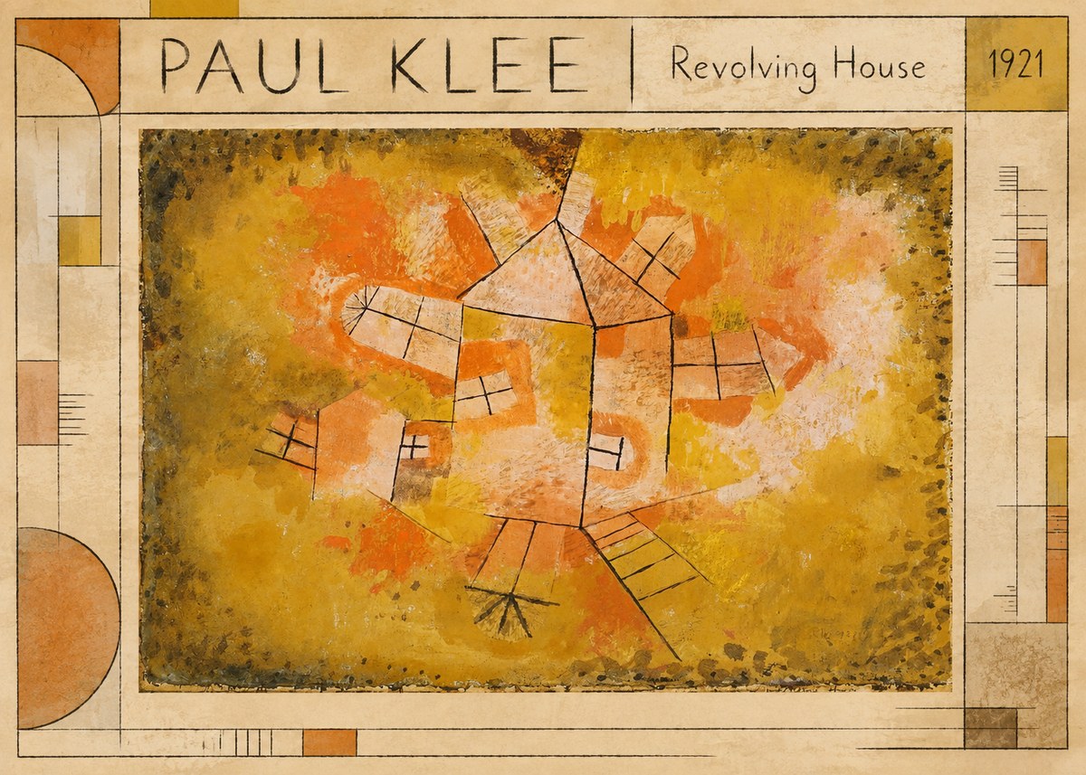 Paul Klee Revolving House No1 - Juliste