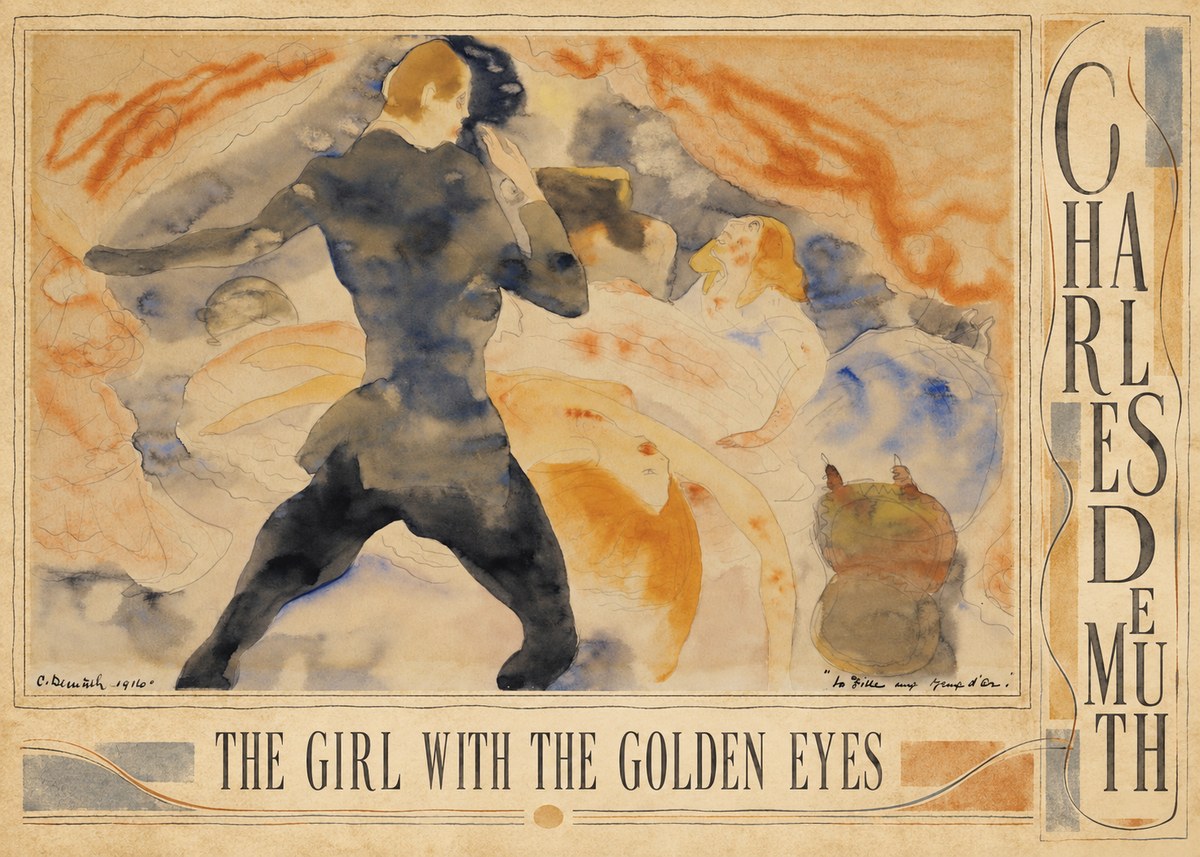Charles Demuth The Girl with the Golden Eyes No3 - Juliste