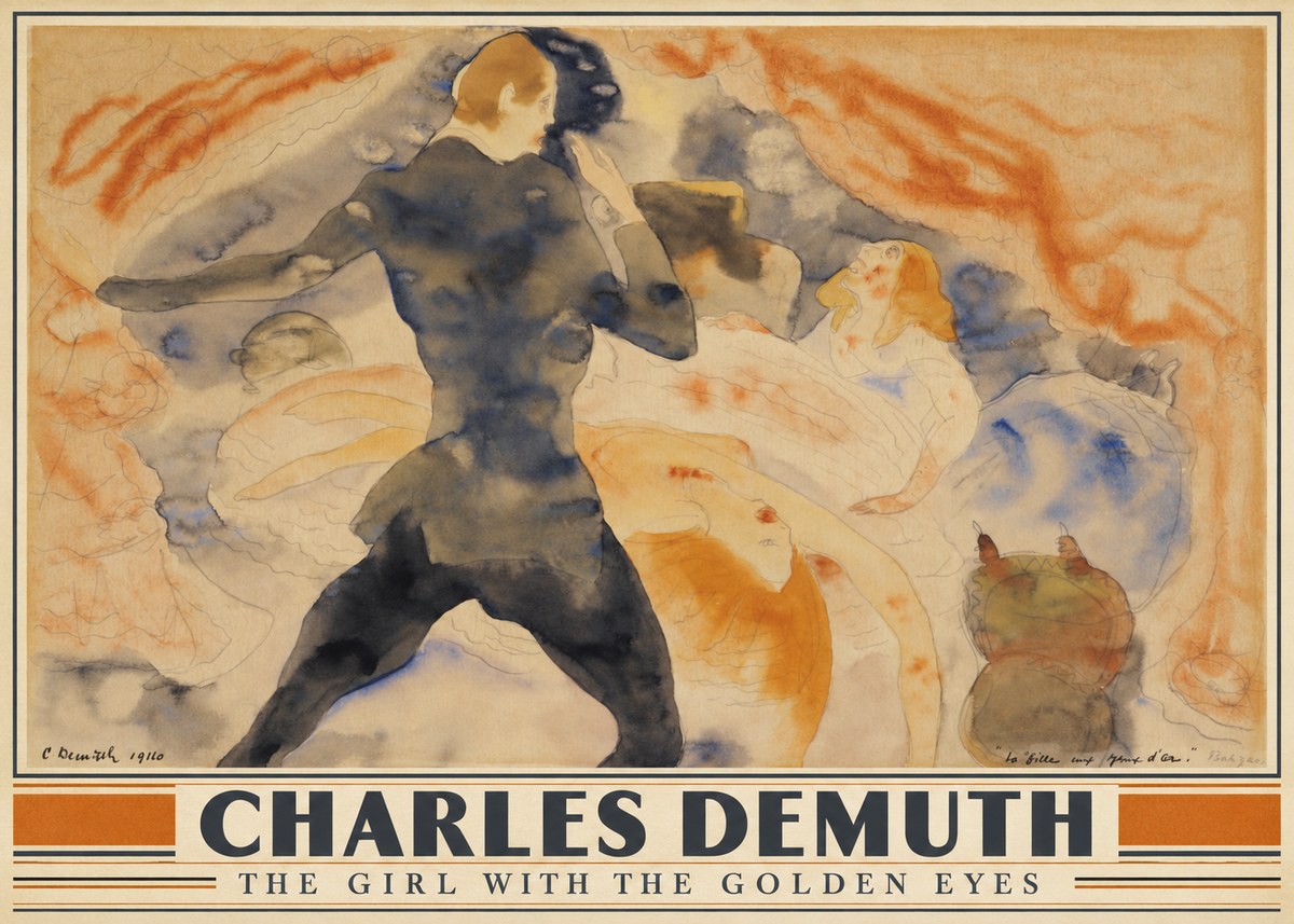 Charles Demuth The Girl with the Golden Eyes No4 - Juliste