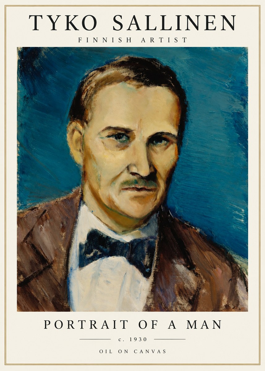 Tyko Sallinen Portrait of a Man I No1 - Juliste