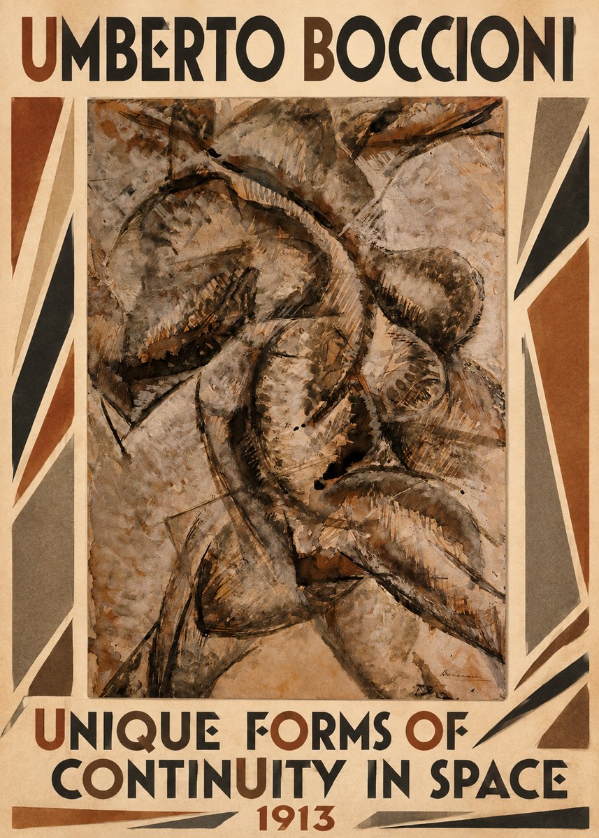 Umberto Boccioni Unique Forms of Continuity in Space No1 - Juliste