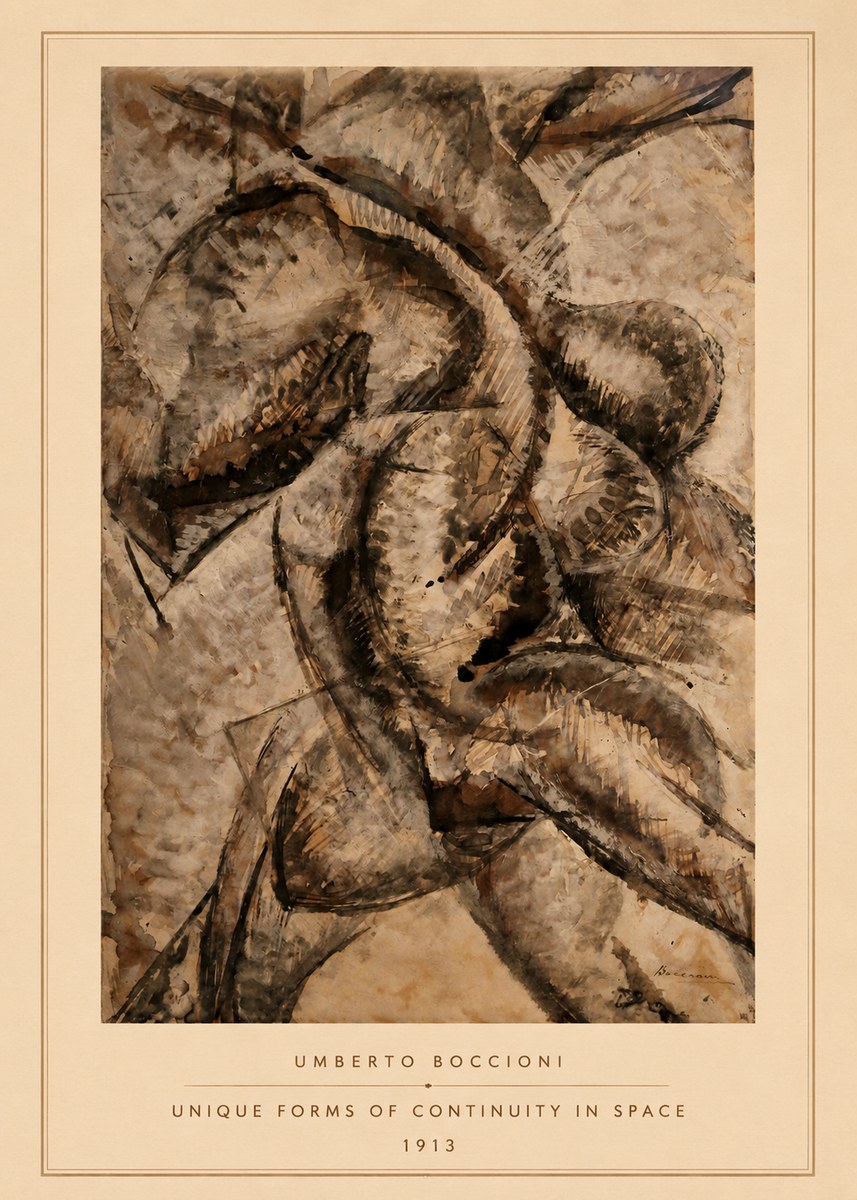 Umberto Boccioni Unique Forms of Continuity in Space No3 - Juliste