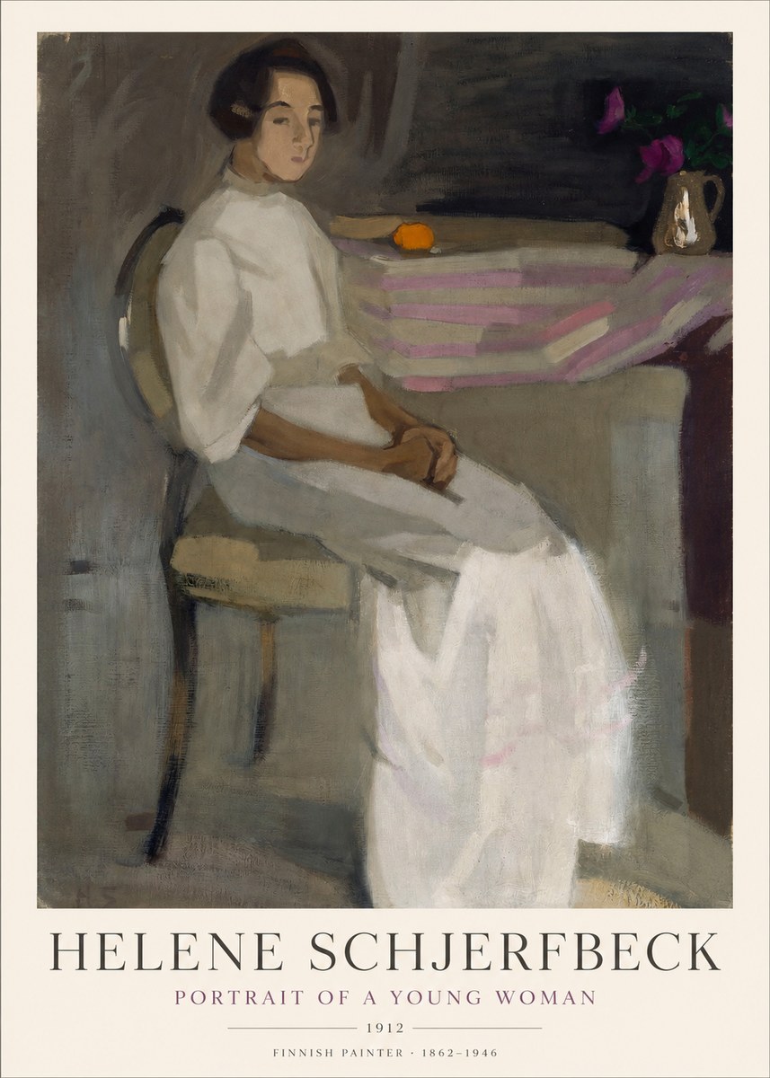 Helene Schjerfbeck Portrait of a Young Woman No1 - Juliste