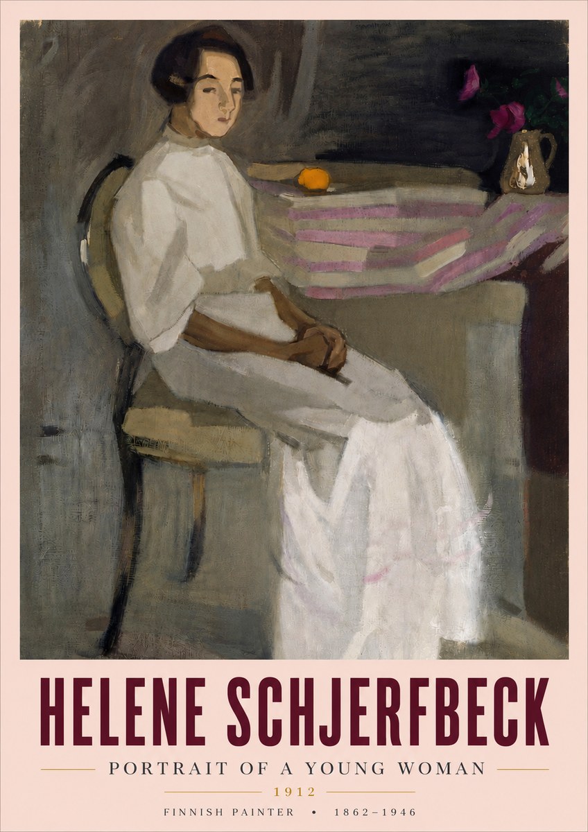 Helene Schjerfbeck Portrait of a Young Woman No5 - Juliste