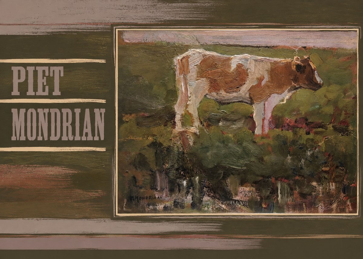 Piet Mondrian Cow No5 - Juliste