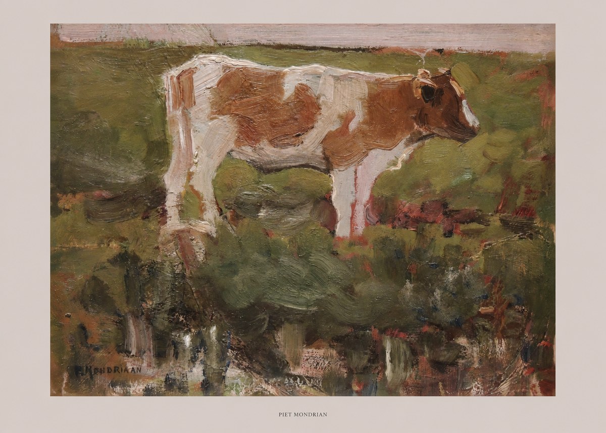 Piet Mondrian Cow No6 - Juliste