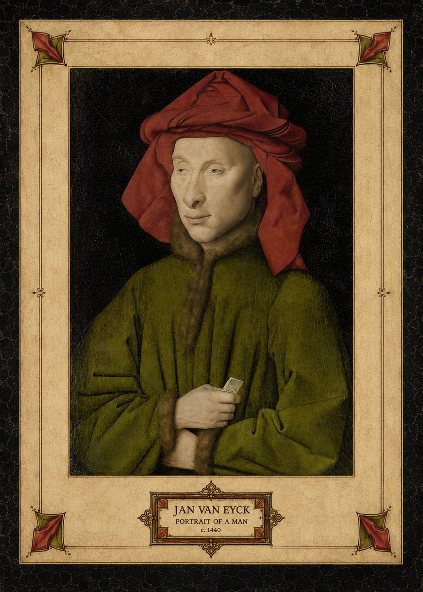 Jan van Eyck Portrait of a Man I No3 - Juliste