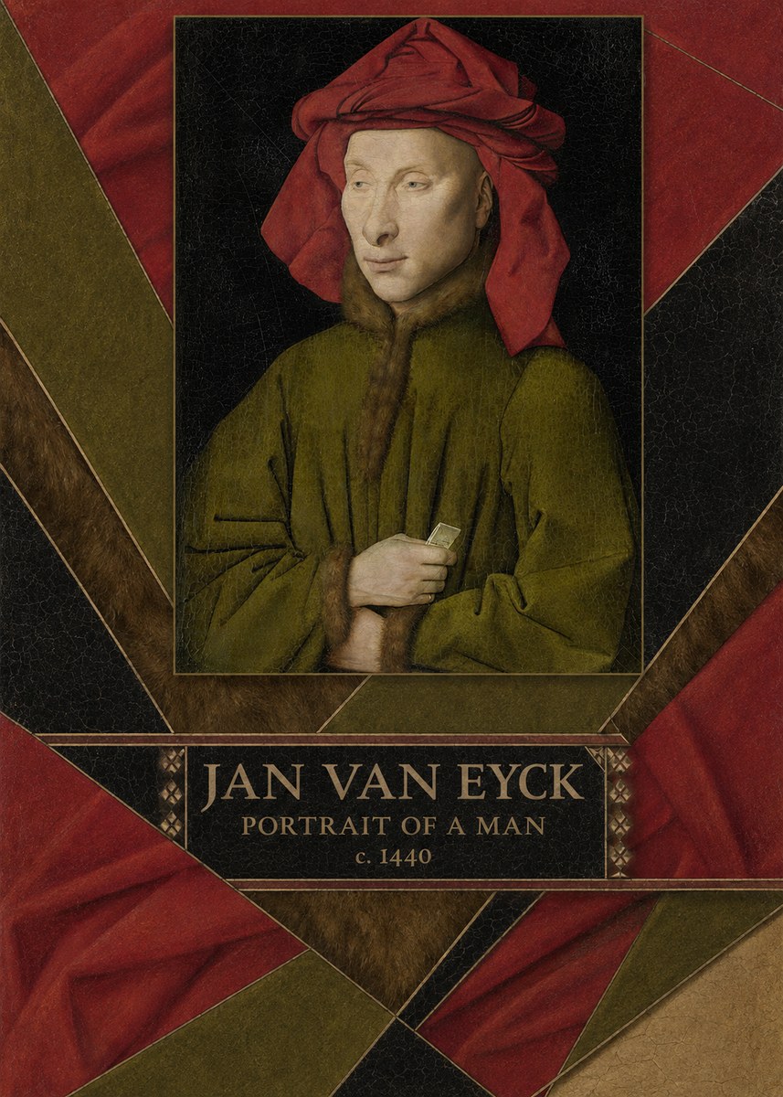 Jan van Eyck Portrait of a Man I No4 - Juliste