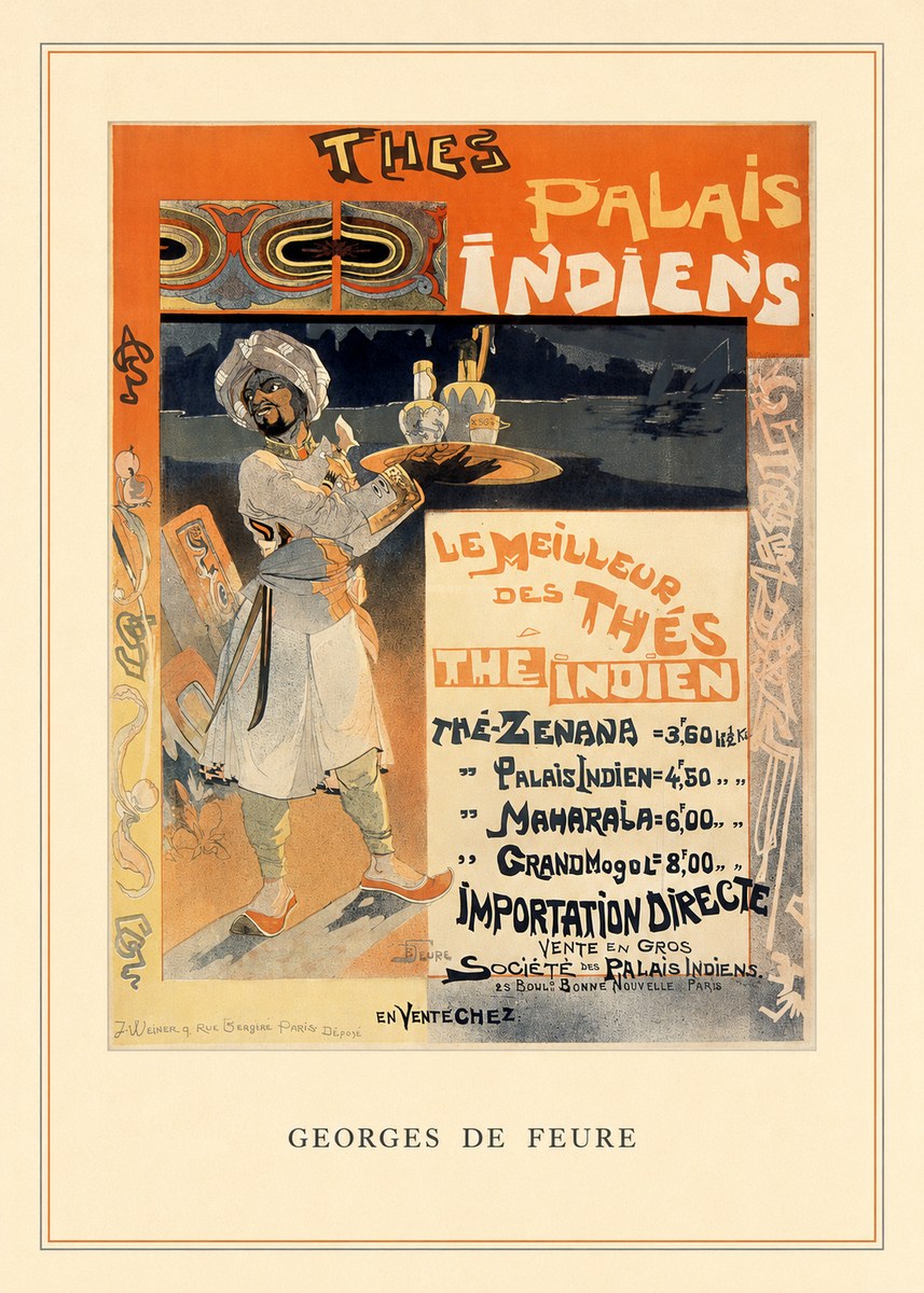 Georges de Feure Thés Palais Indien No3 - Juliste