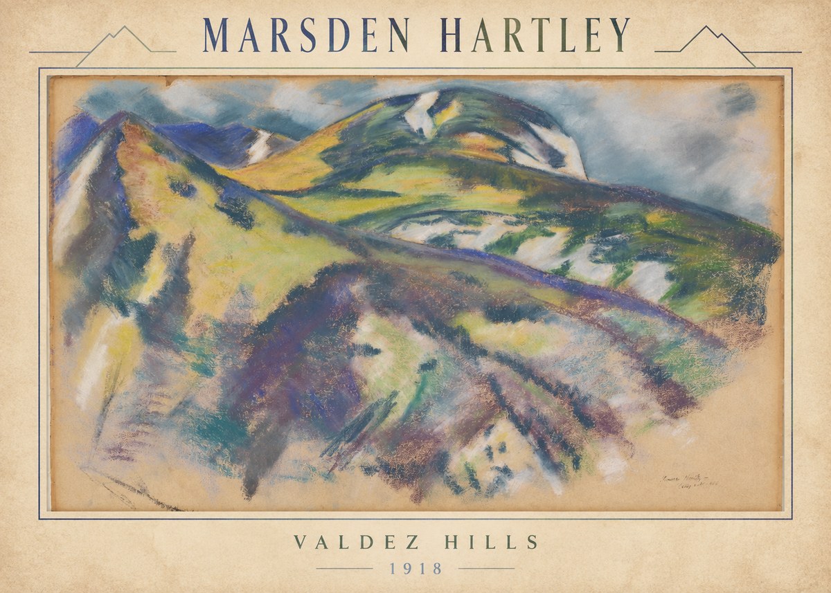 Marsden Hartley Valdez Hills No3 - Juliste