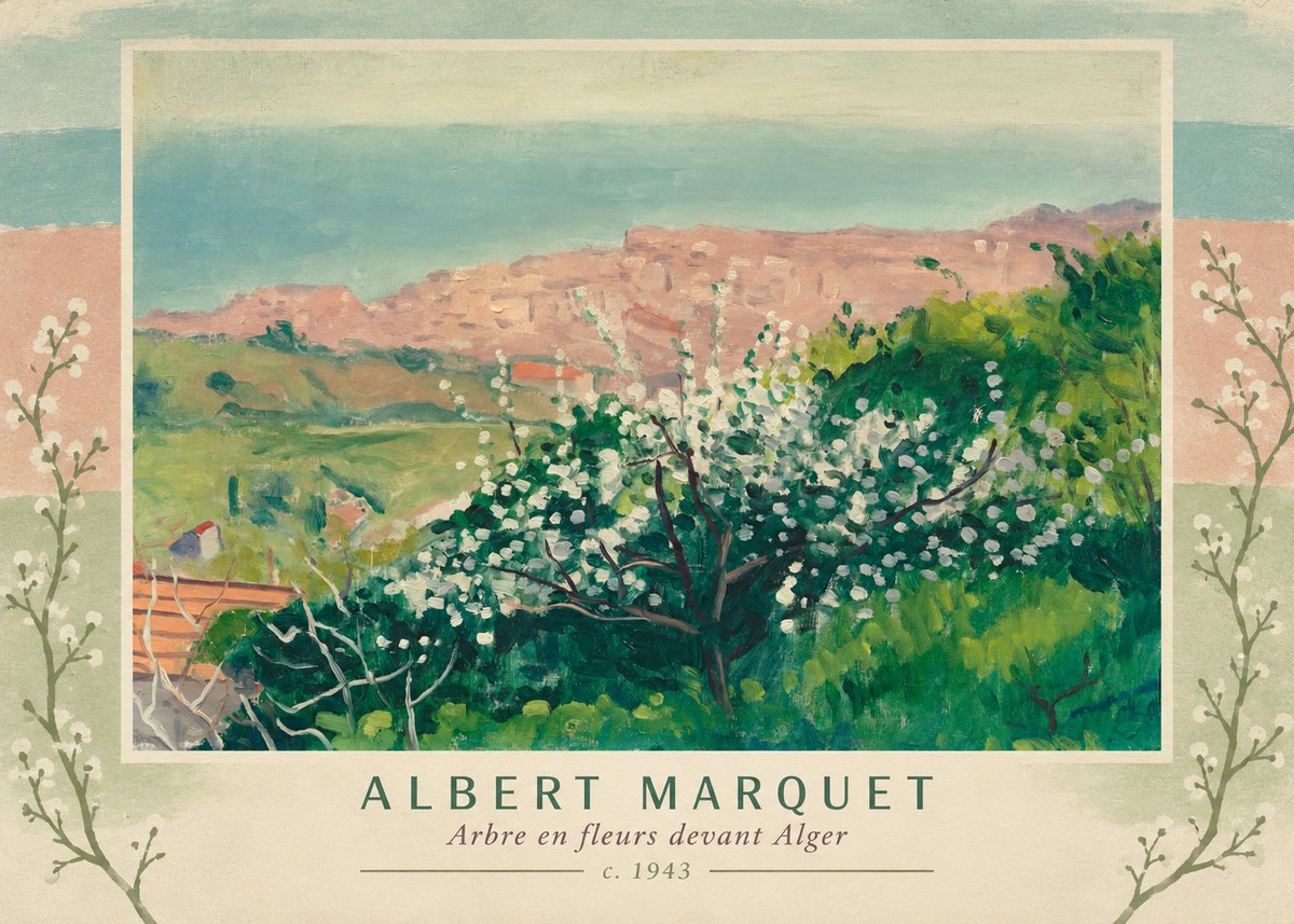 Albert Marquet Arbre En Fleurs Devant Alger No4 - Juliste